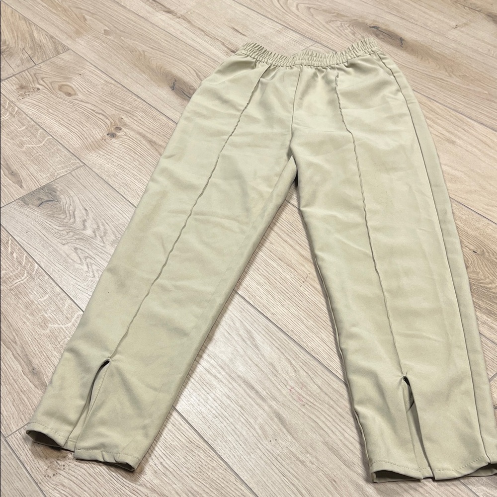 Stylish Beige Women's Straight Leg Pants
